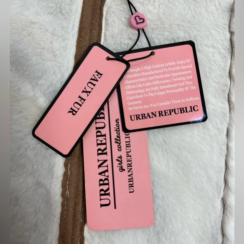 Urban Republic‎ Girls Shearling Jacket With Hood, SIZE MEDIUM (10/12)